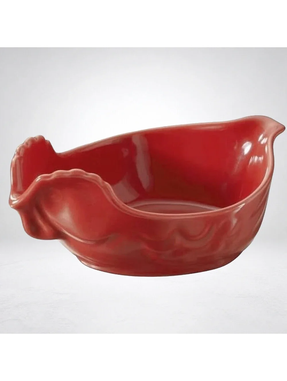Revol Red Poultry Chicken Porcelain Baking Dish 13